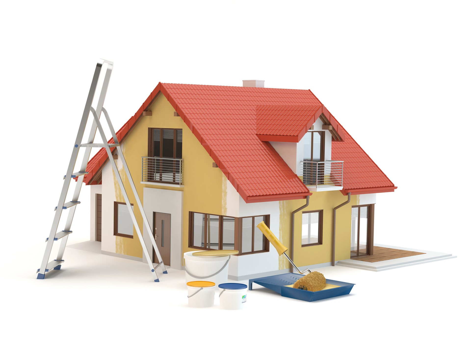 House renovation - paint and ladder